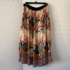 DR2 Multicolor Tropical A-Line Skirt